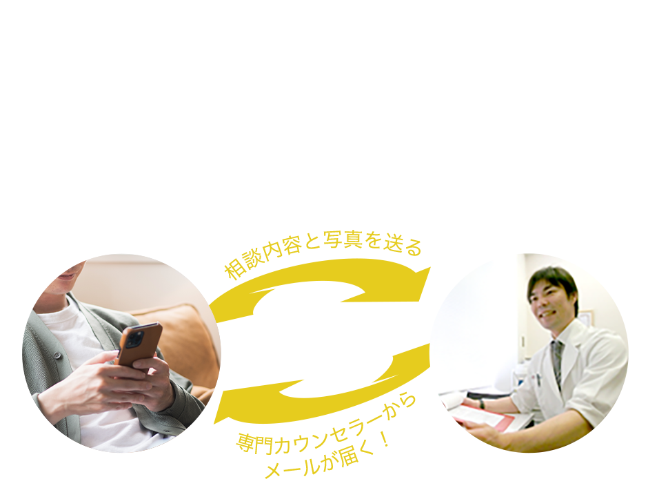 3ステップで気軽に相談簡単！ 写メール相談